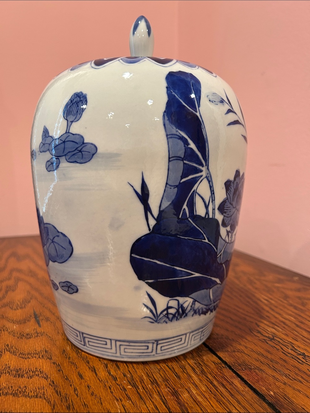 Blue and White Decorative Ceramic Ginger Jar - Home Art - Picture 5 of 9